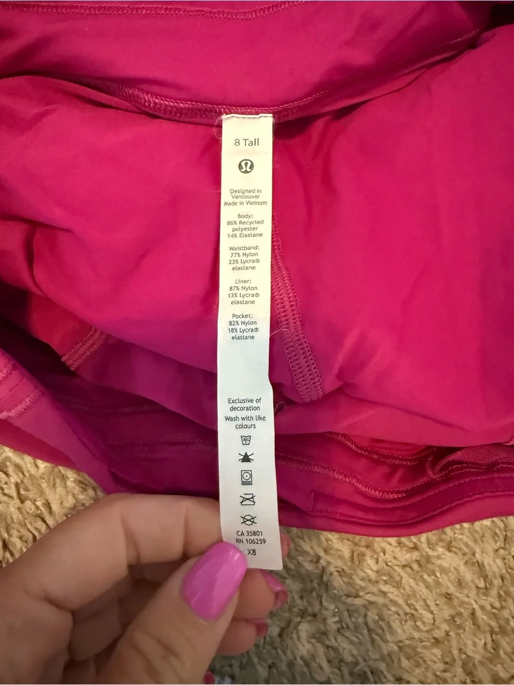 lululemon athletica Magenta Pleated Athletic Skirt
